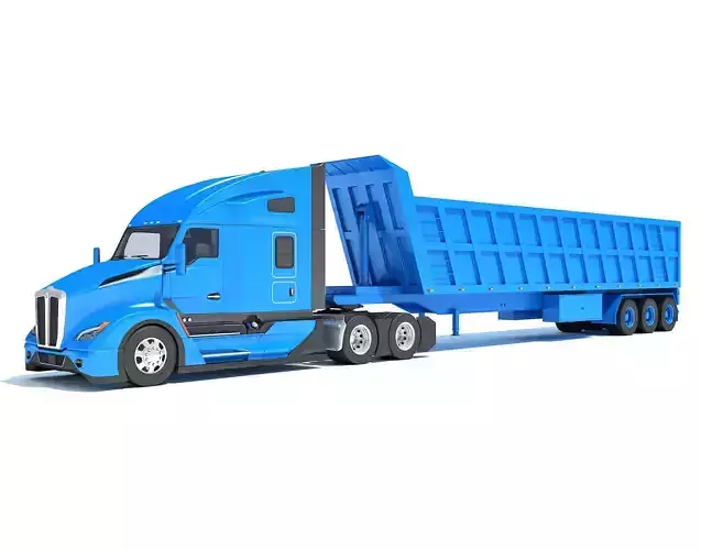 Truck with Tipper Trailer 3D model
