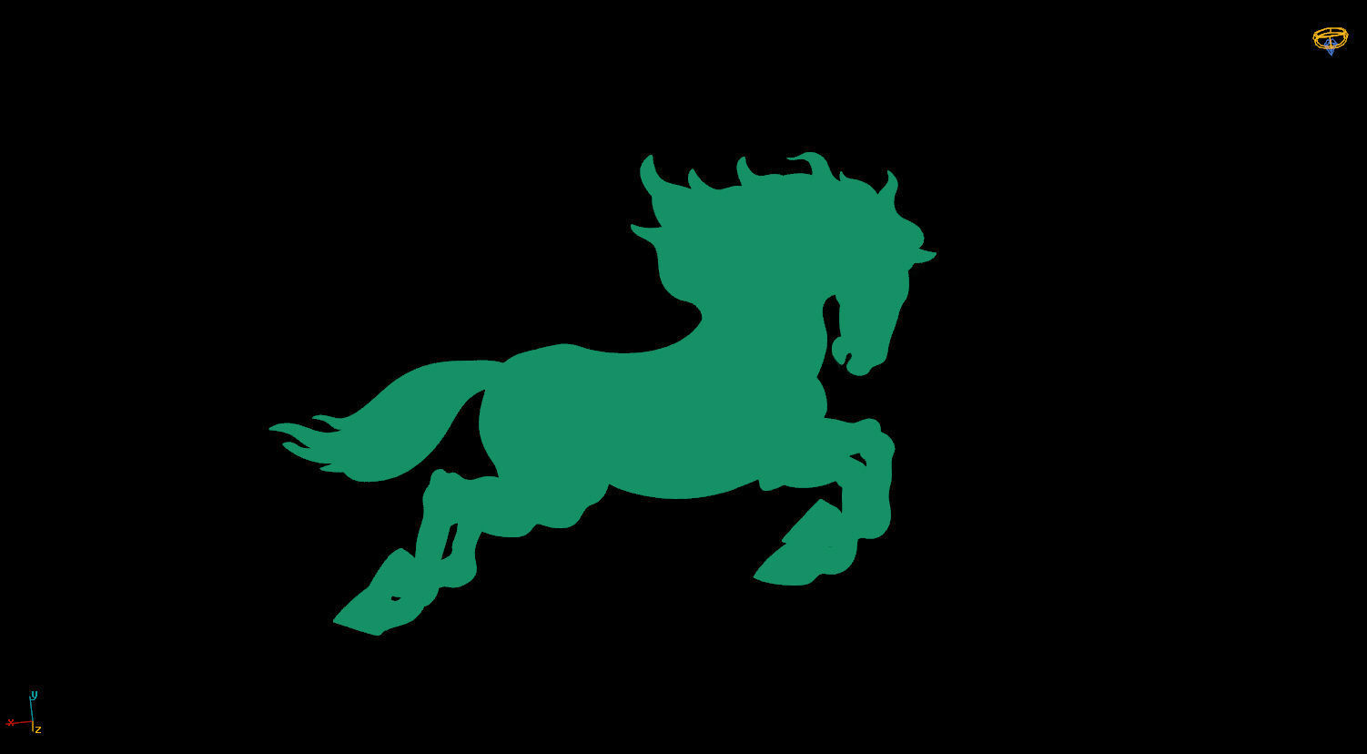 horse 3D print model 3D print model wallpaper hd 3D print model_2