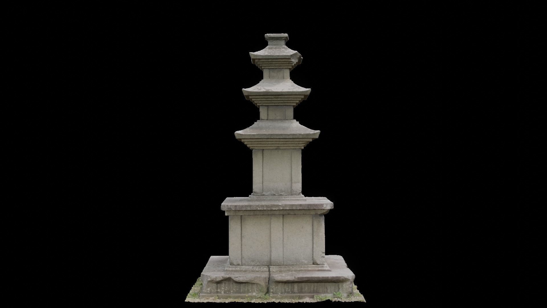 Three-story Stone Pagoda in Namsa-ri 3D model_2