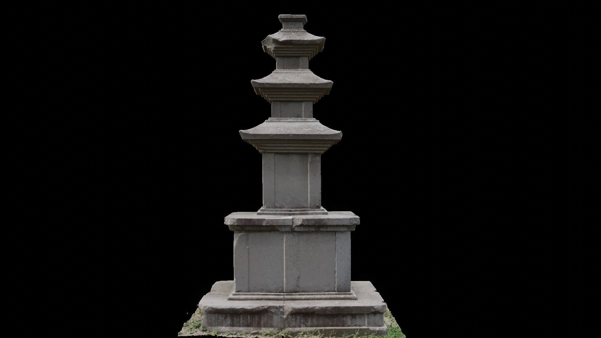 Three-story Stone Pagoda in Namsa-ri 3D model_3