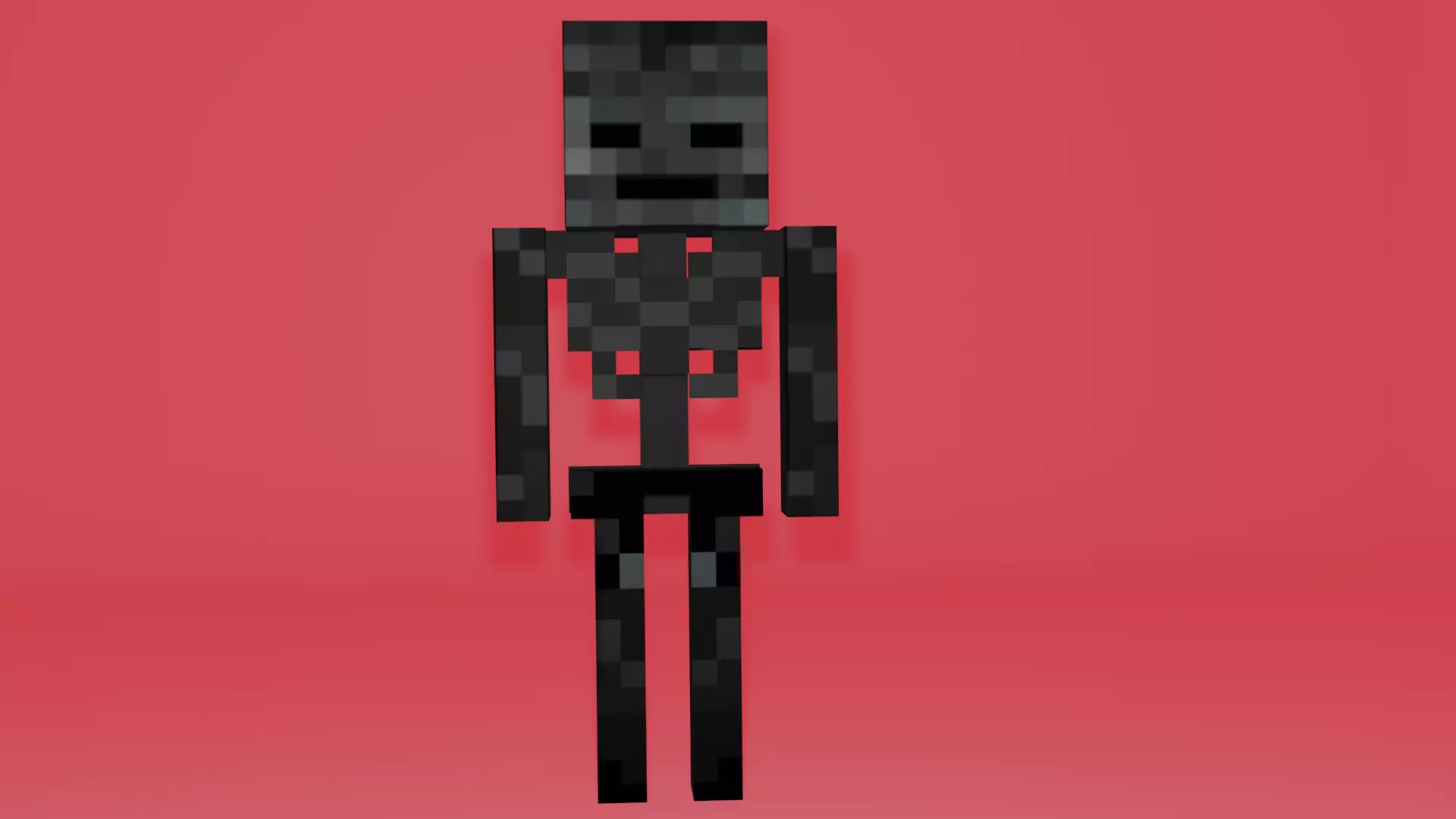 wither skeleton from minecraft Free low-poly 3D model