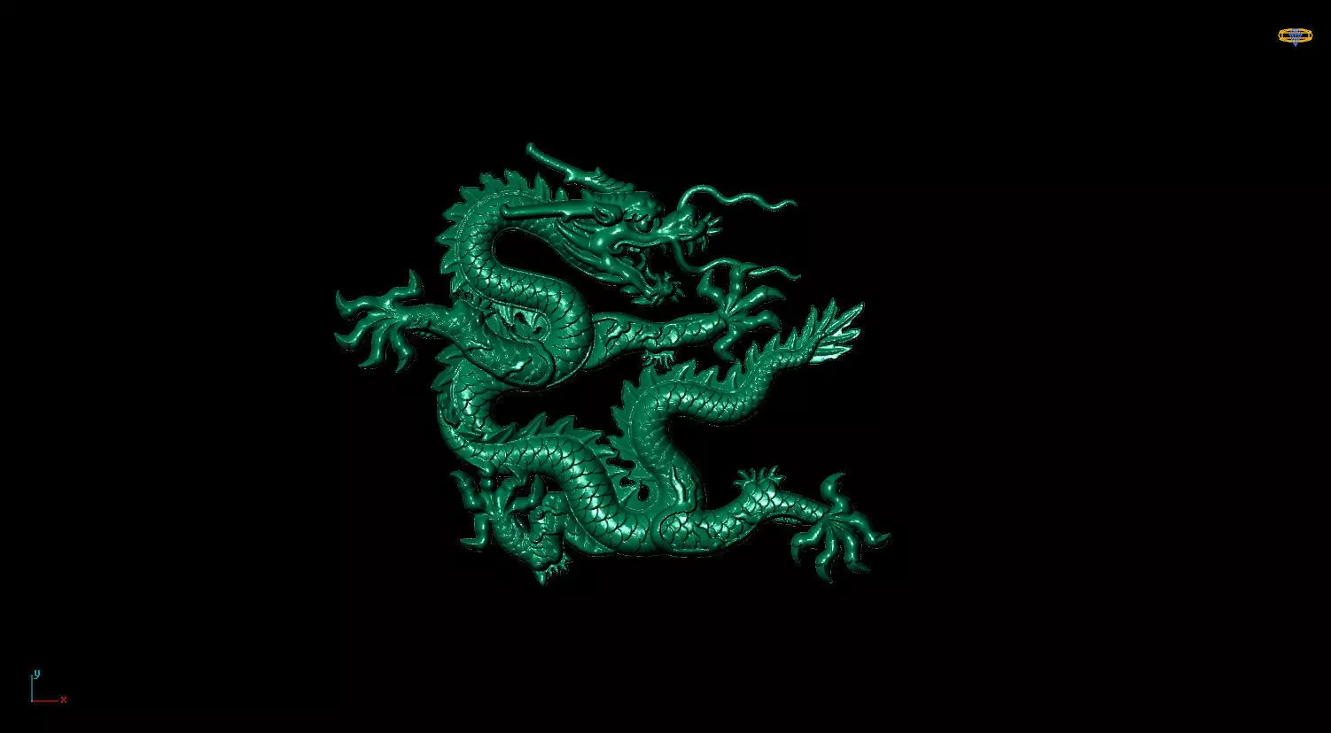 dragon 3D print model 3D print model chinese wallpaper 3D print model_0