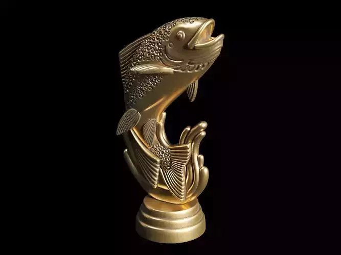 Trout Sculpture 3D print model