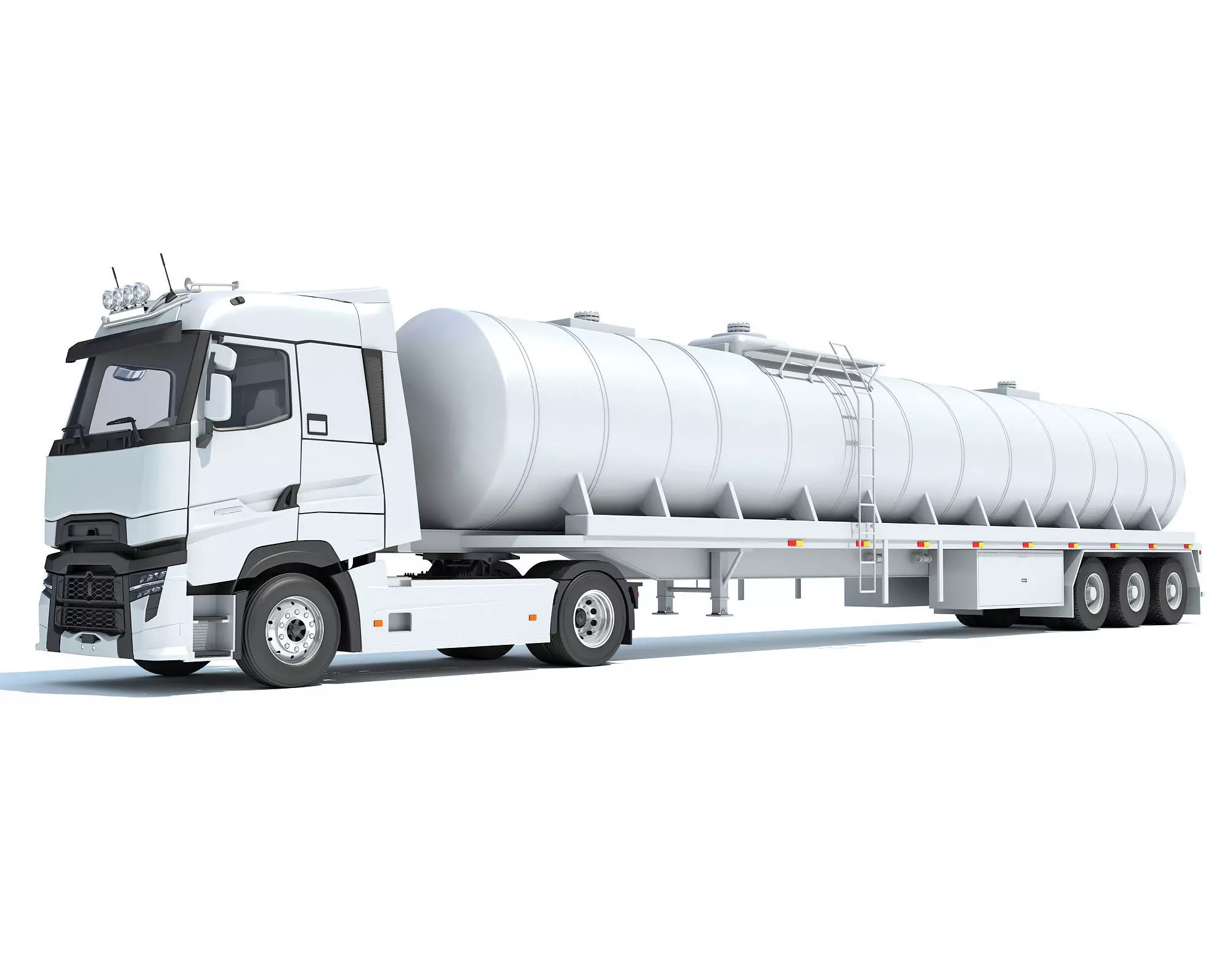 Truck with Tank Semitrailer 3D model