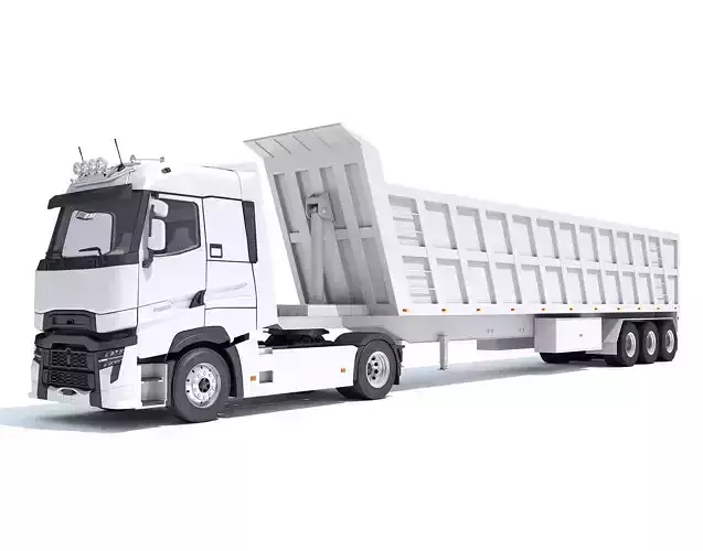 Truck with Tipper Trailer 3D model