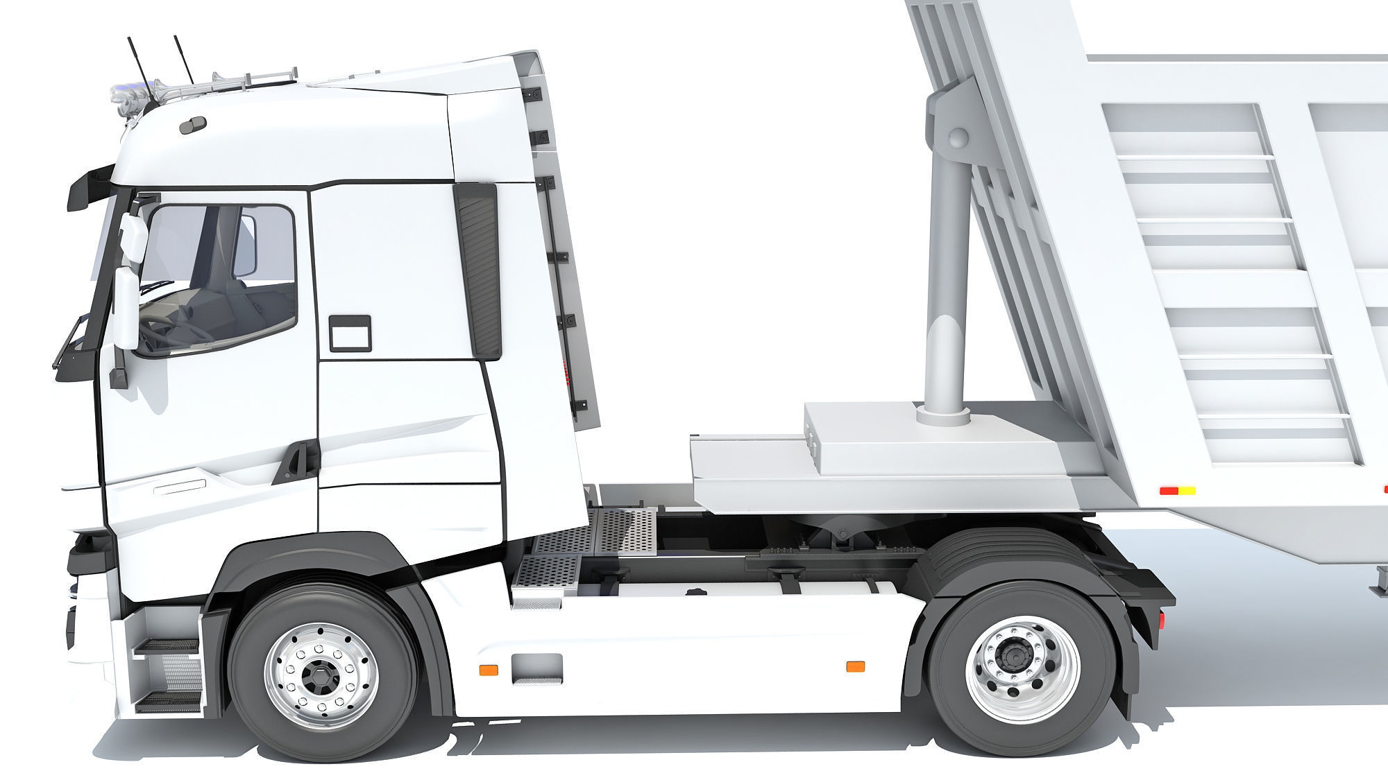 Truck with Tipper Trailer 3D model_14