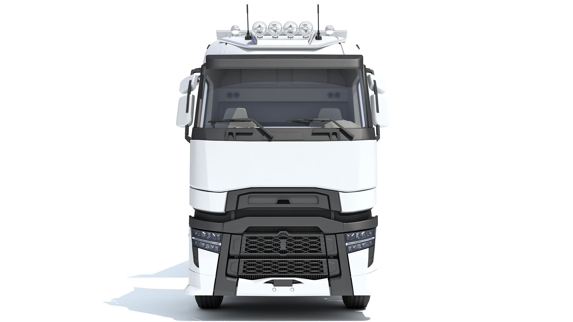 Truck with Tipper Trailer 3D model_10
