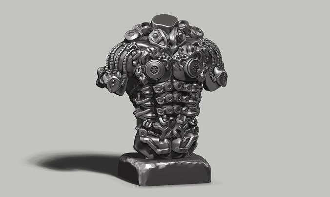 Torso robot sculpture a05 3D print model