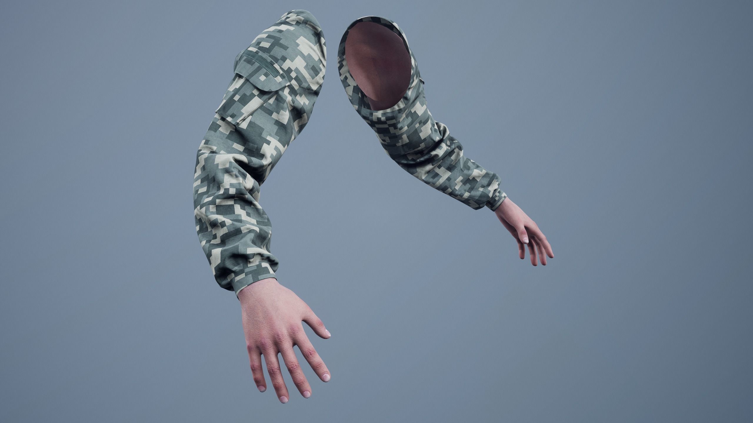 FPS First Person Arms - 04 Low-poly 3D model_2