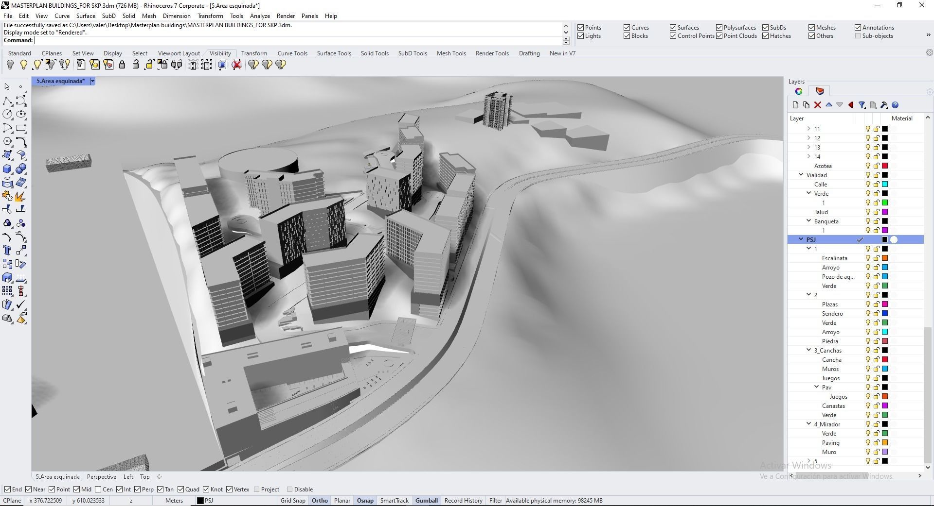 Mixed Used Masterplan Buildings 3D model_14