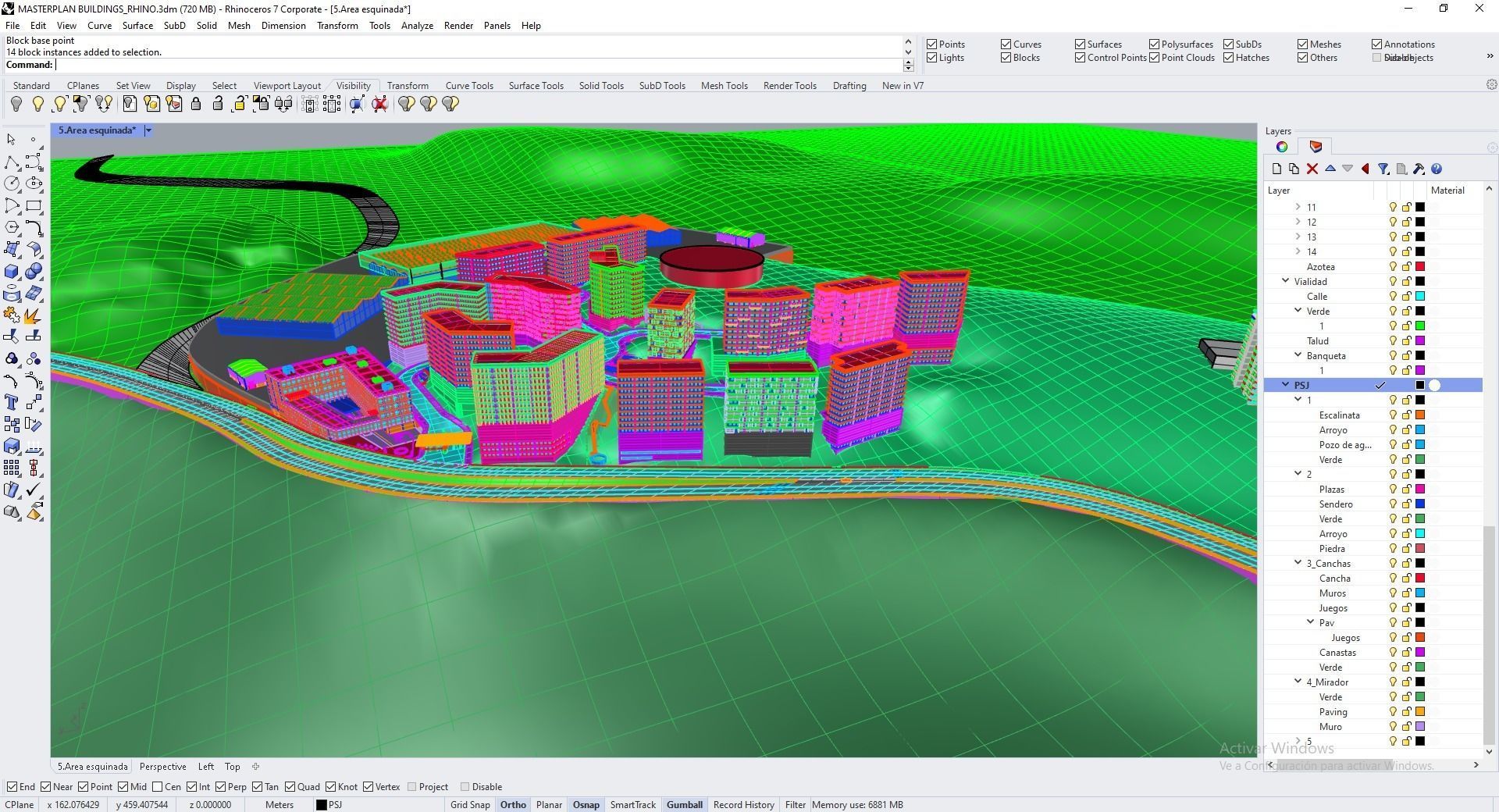 Mixed Used Masterplan Buildings 3D model_12