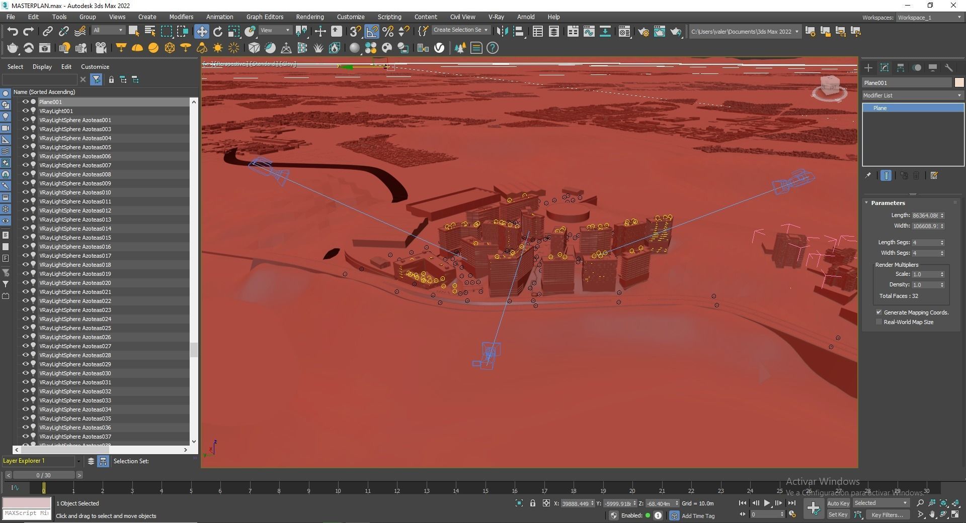 Mixed Used Masterplan Buildings 3D model