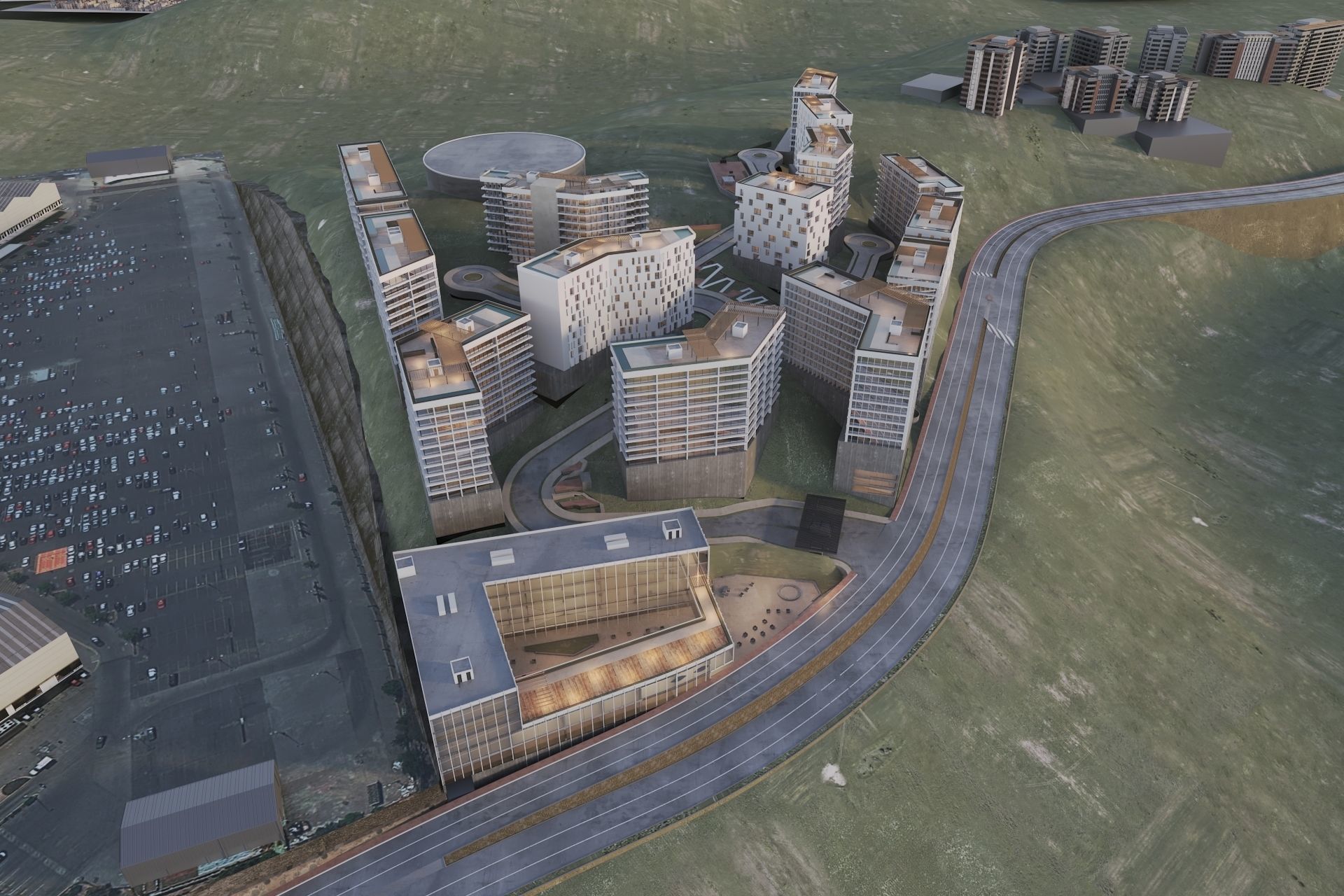 Mixed Used Masterplan Buildings 3D model_6
