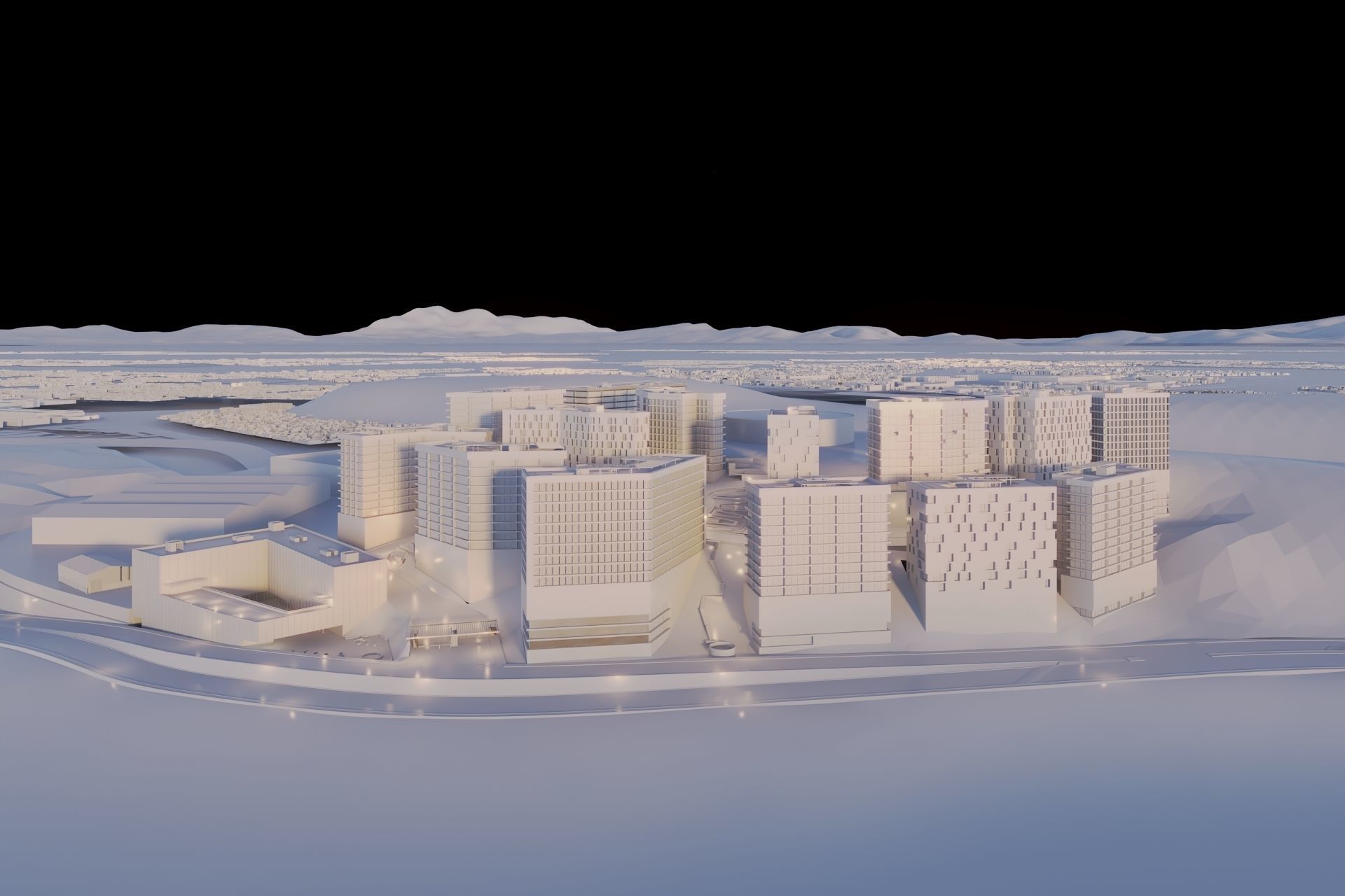 Mixed Used Masterplan Buildings 3D model_5