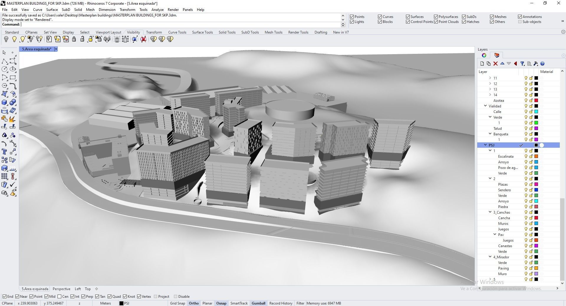 Mixed Used Masterplan Buildings 3D model_13