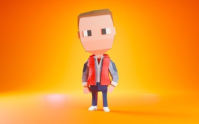 Marty - 3D Low Poly Character Low-poly 3D model