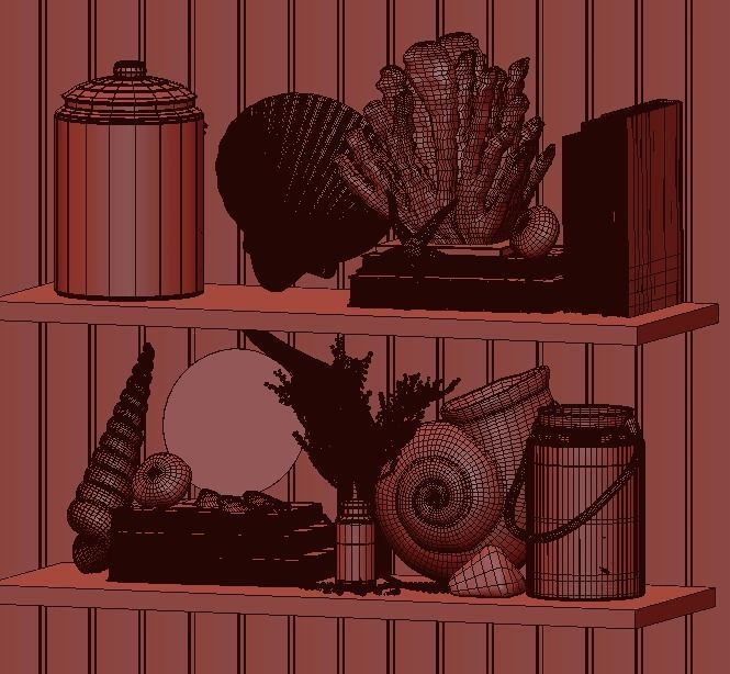 Decorative set 02 3D model_7