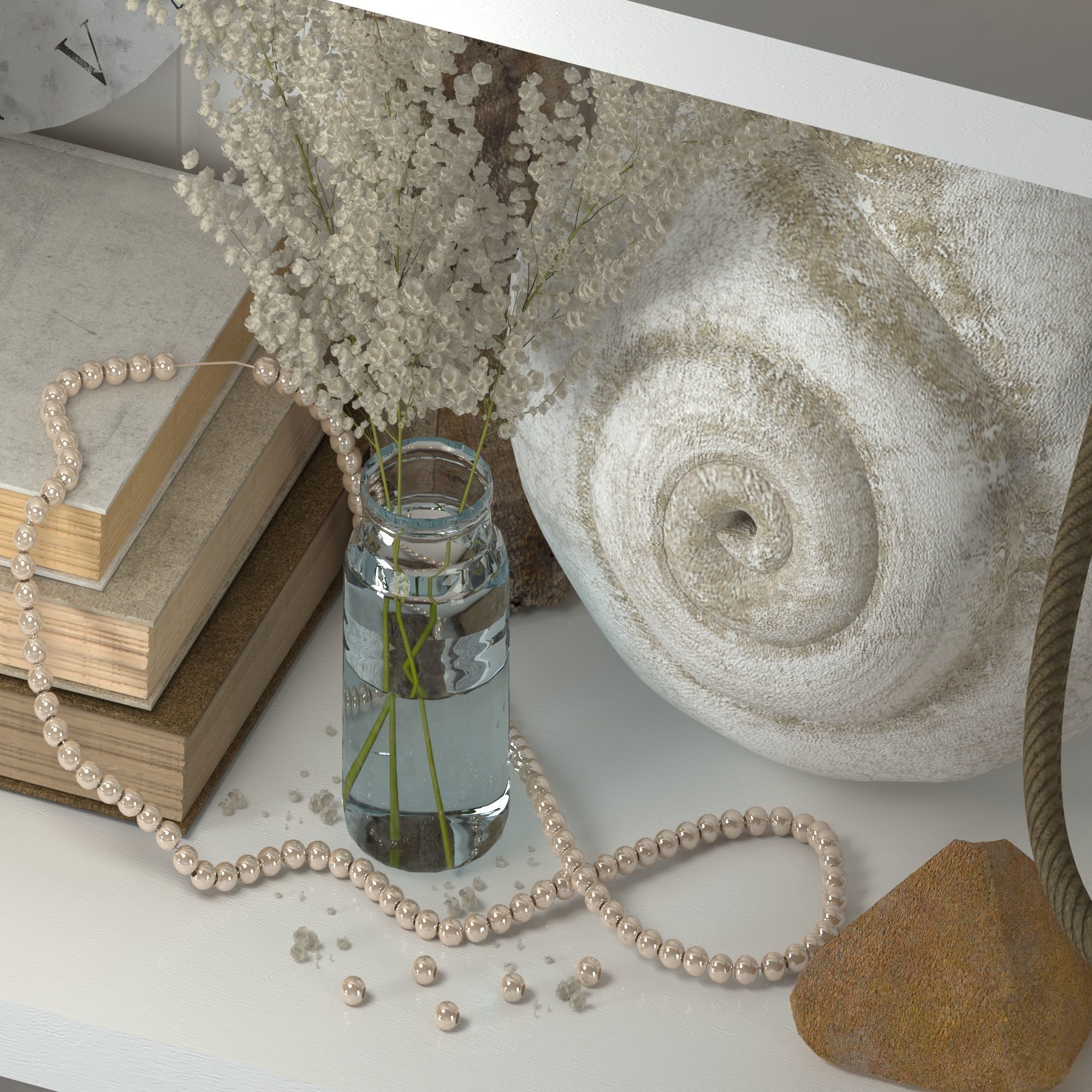 Decorative set 02 3D model_4