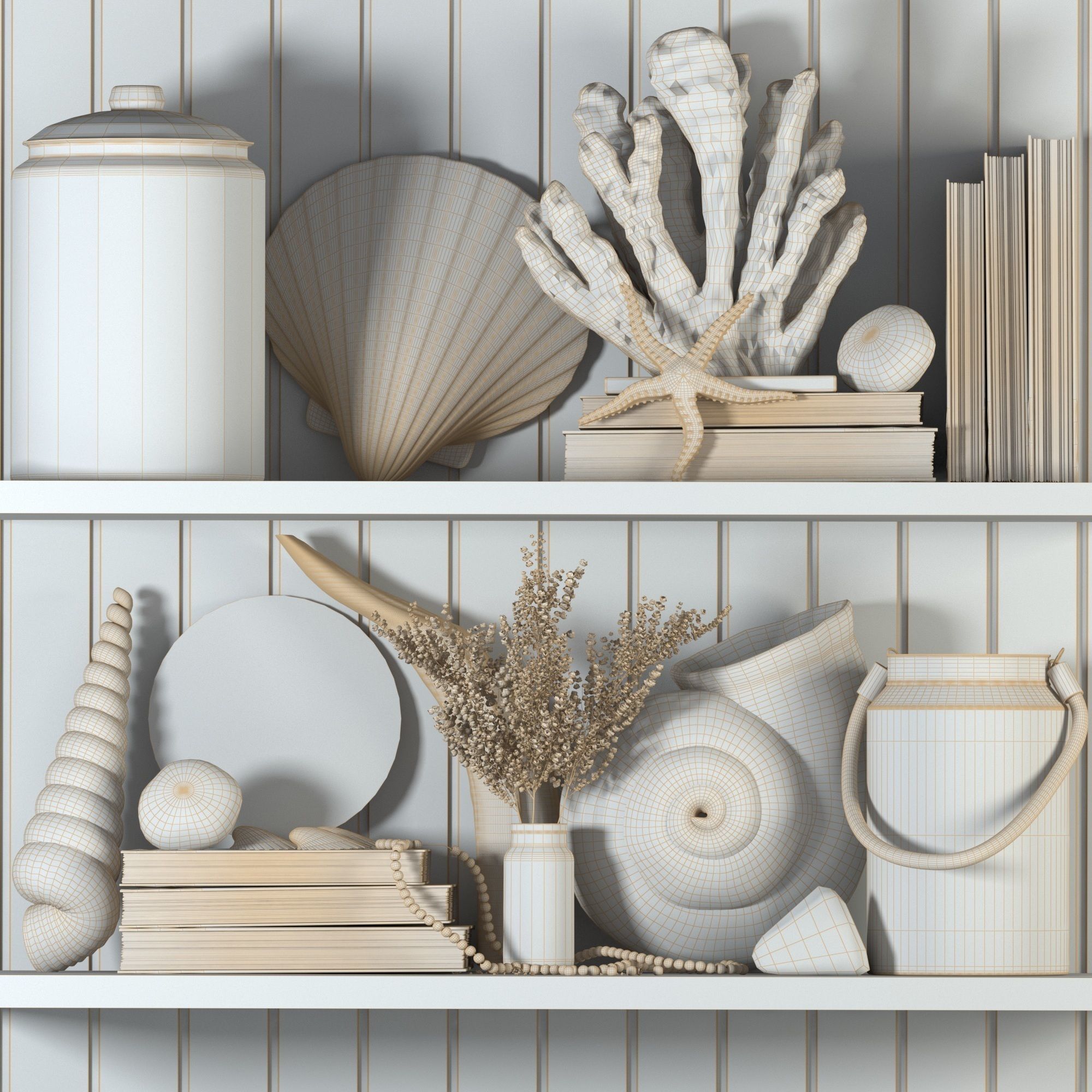 Decorative set 02 3D model_6