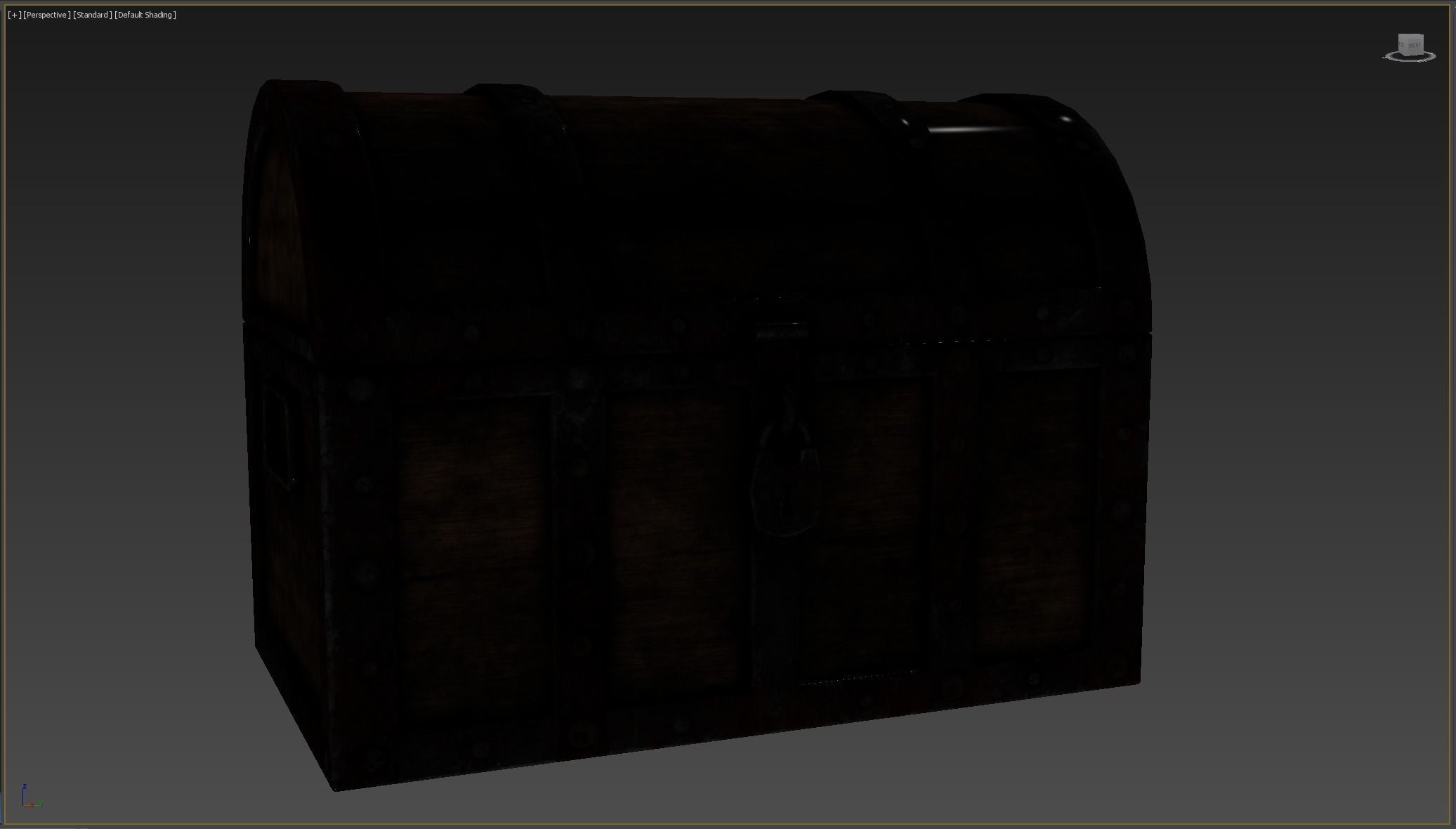 Medieval Treasure Chest Low-poly 3D model_6
