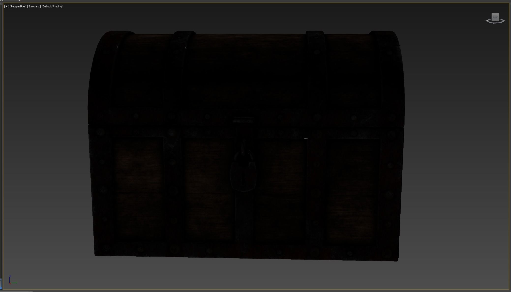 Medieval Treasure Chest Low-poly 3D model_7