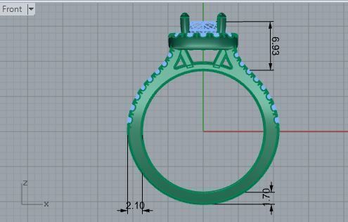 Big stone Diamond ring 1882 3D 3D print model_5