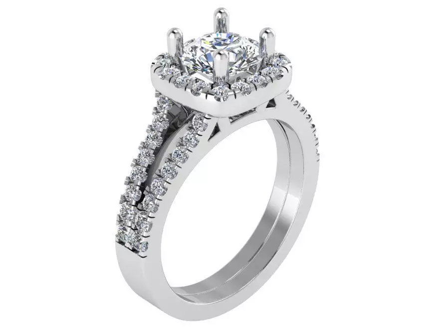 Big stone Diamond ring 1882 3D 3D print model_0