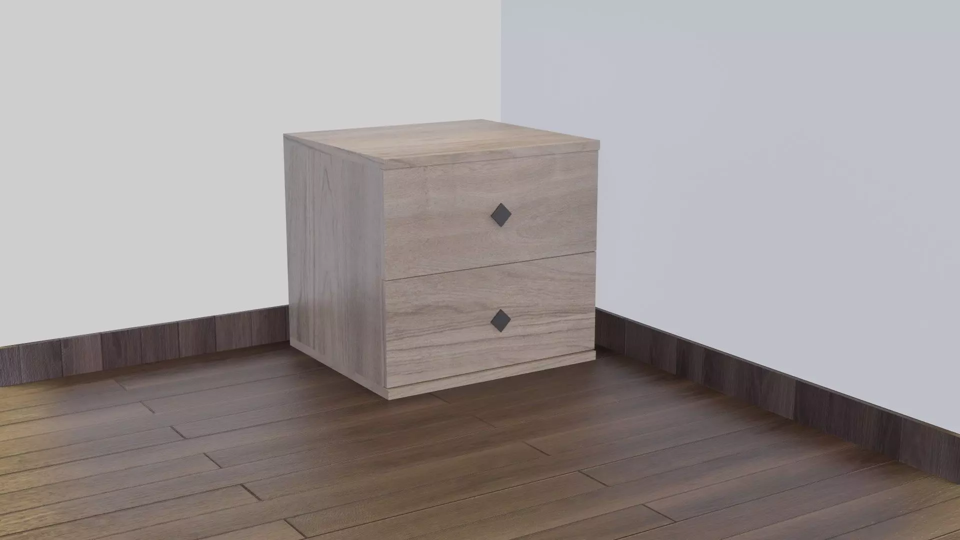 Bedside Table Low-poly 3D model_0