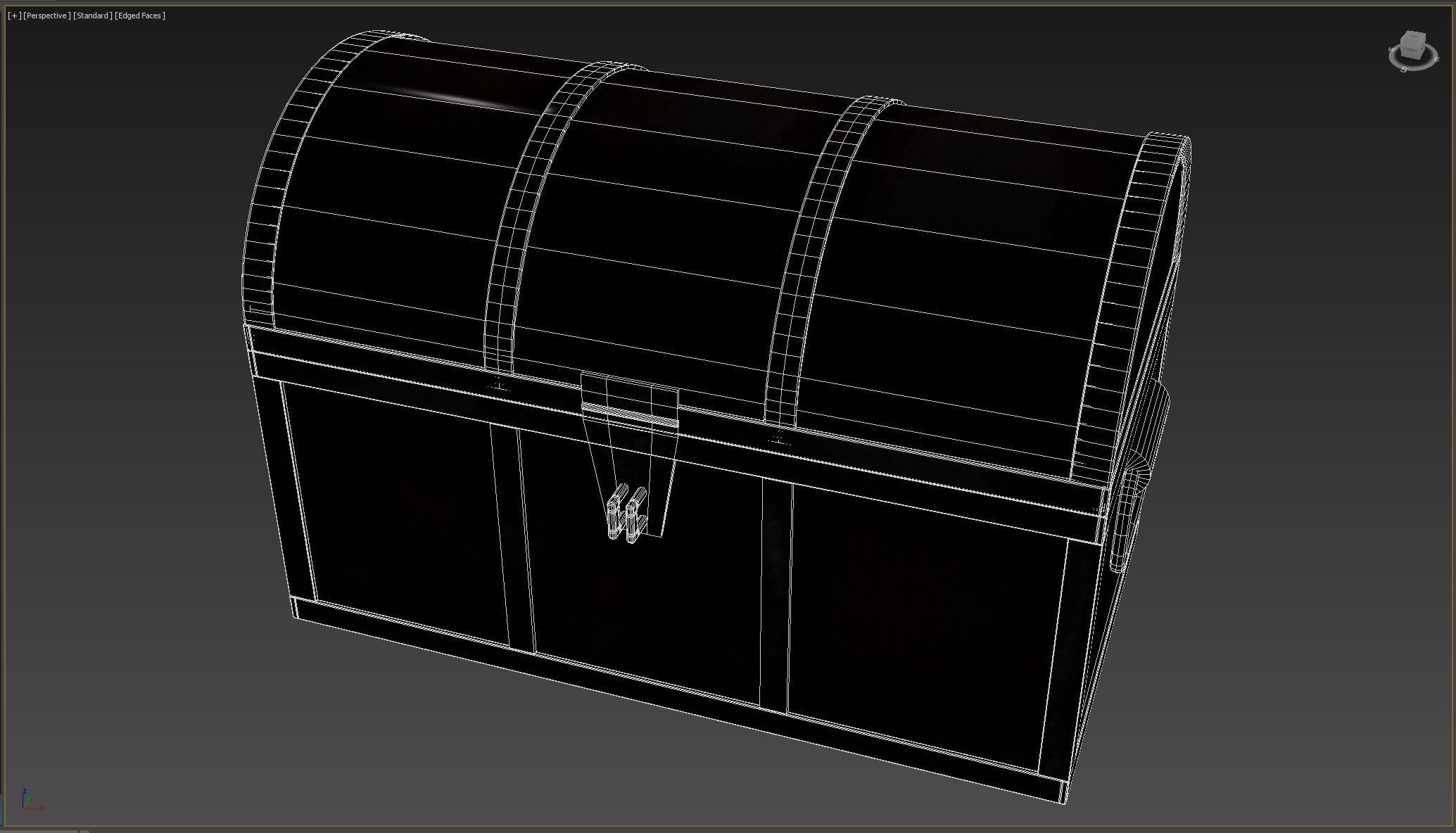 Medieval Treasure Chest Low-poly 3D model_6