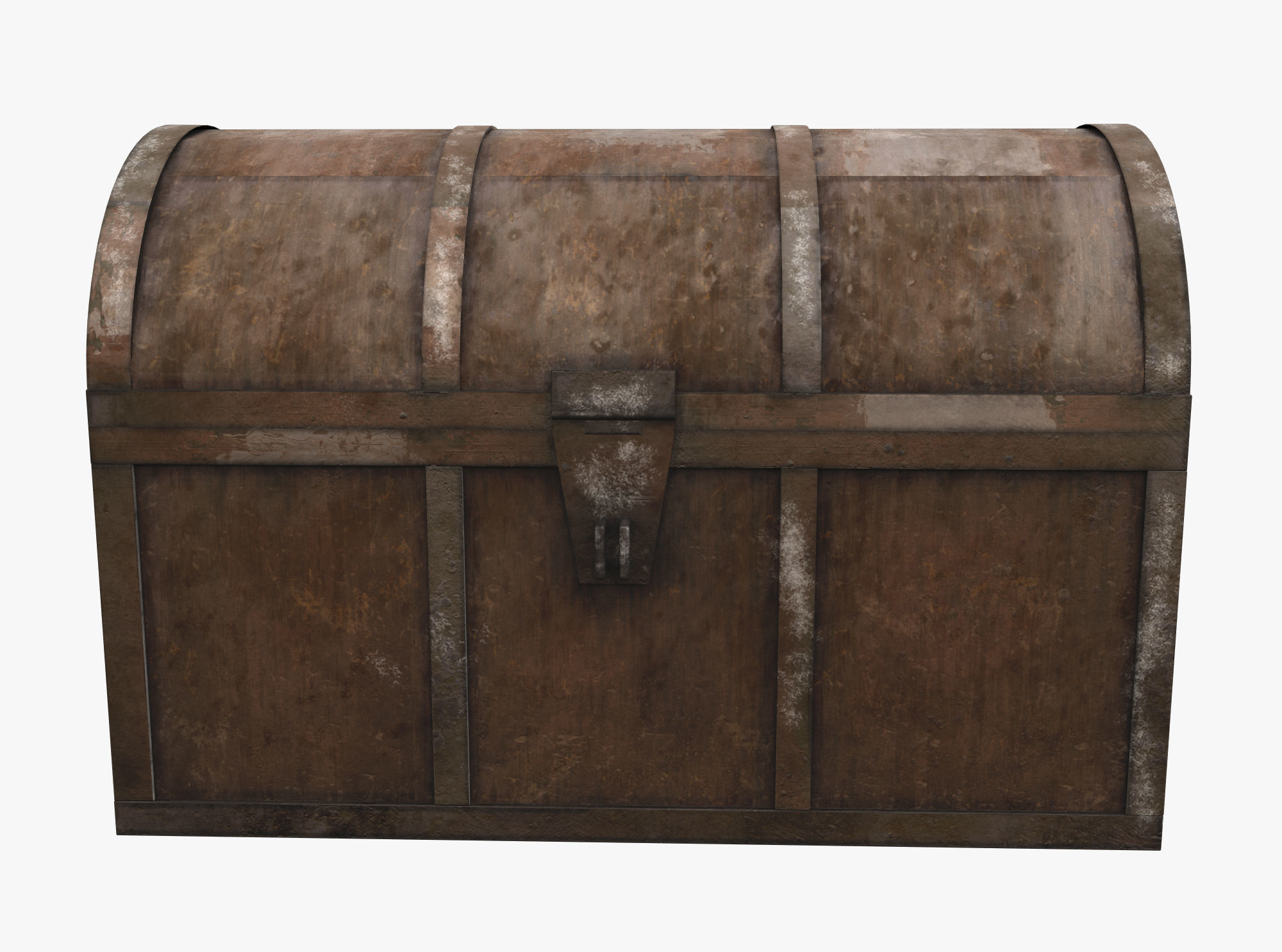 Medieval Treasure Chest Low-poly 3D model_1