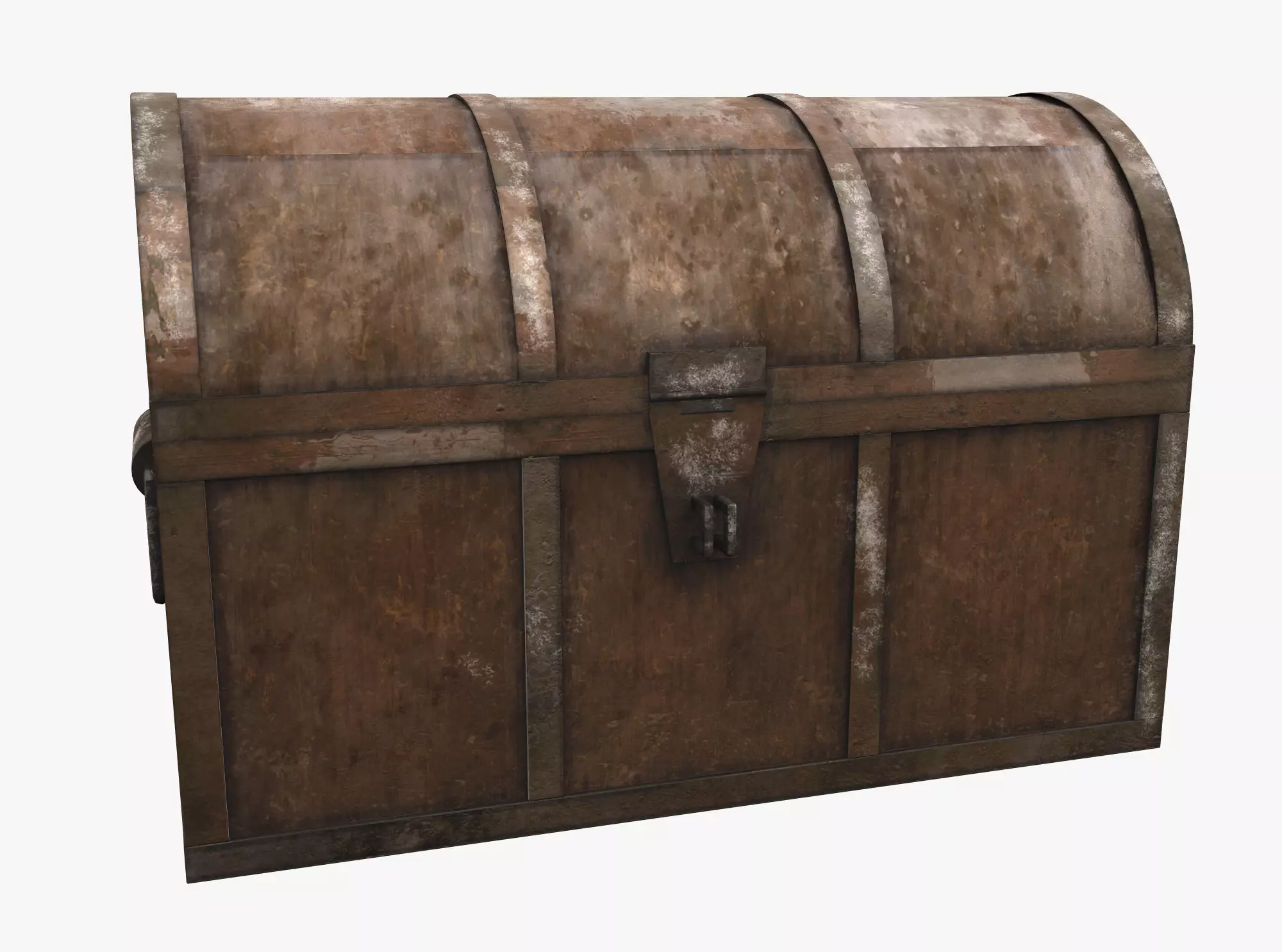 Medieval Treasure Chest Low-poly 3D model_0