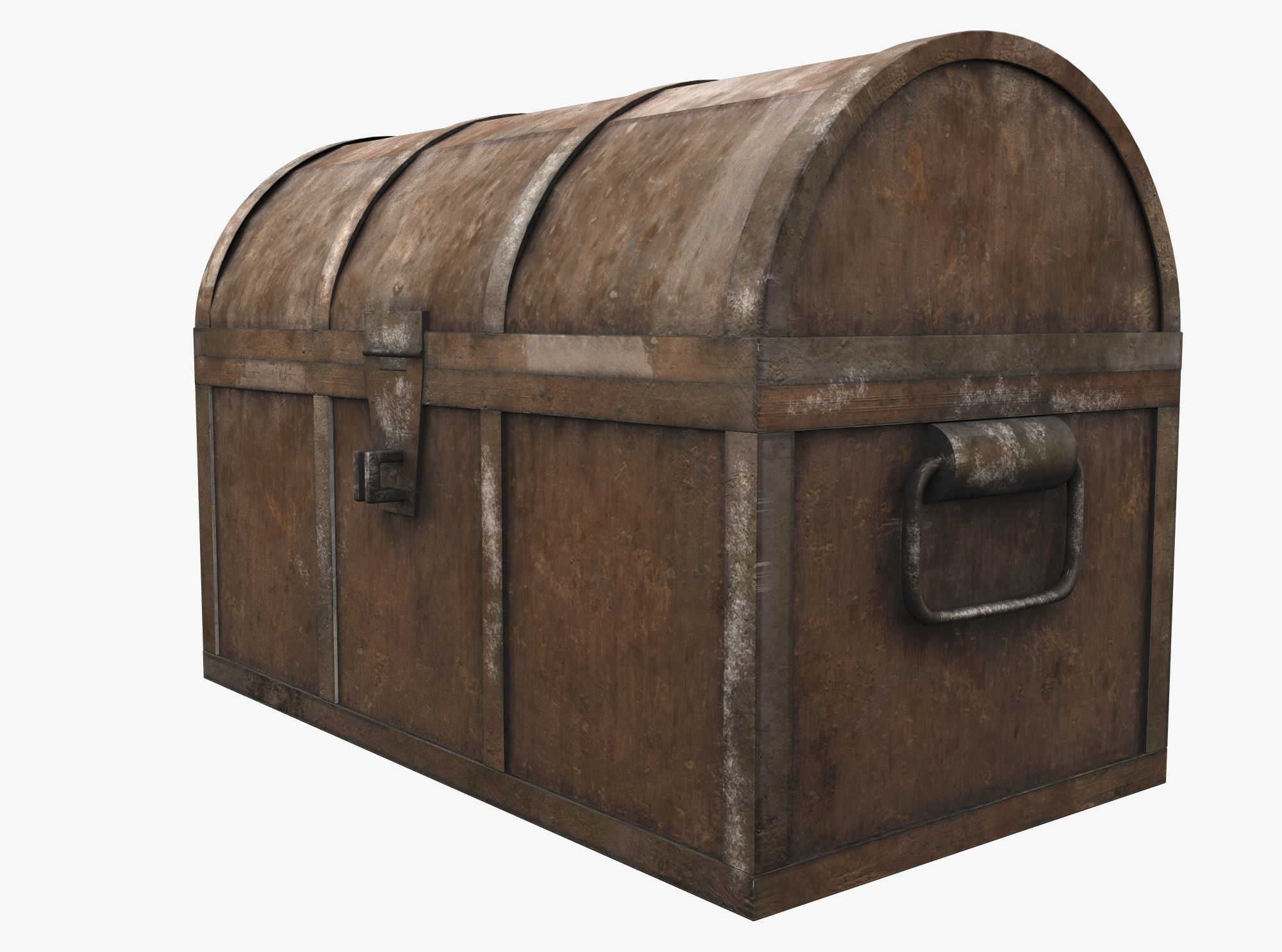 Medieval Treasure Chest Low-poly 3D model_2