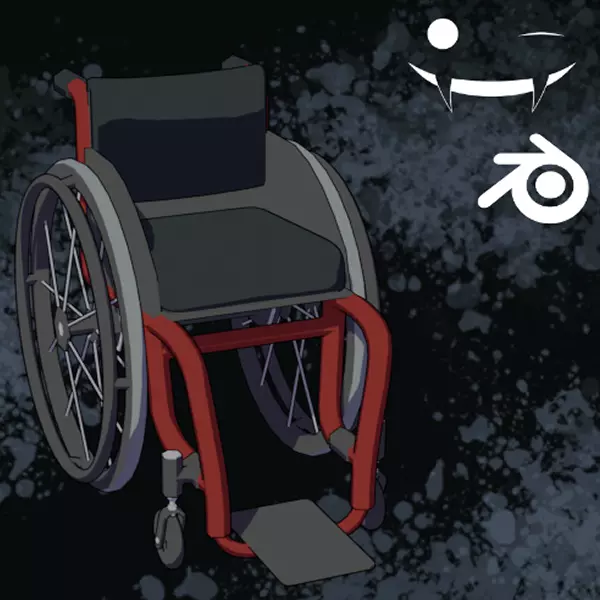 Stylized Manual Wheelchair 3D model