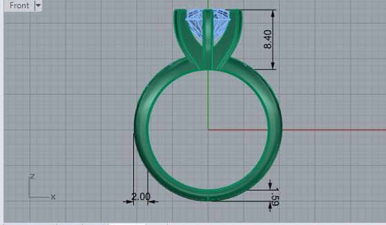Round Diamond Halo ring 1888 3D print model 3D print model_5