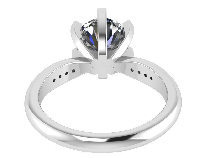 Round Diamond Halo ring 1888 3D print model 3D print model_3