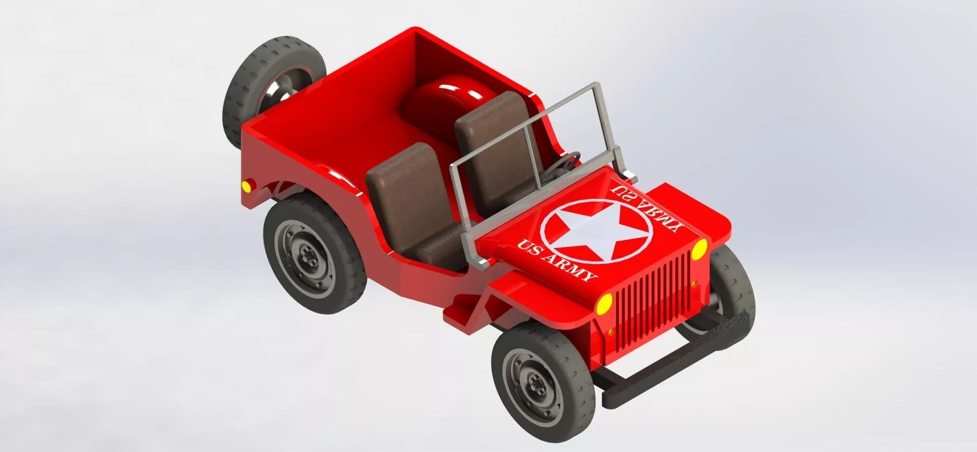 MILITARY JEEP WILLIYS - 3D CAD MODEL - HIGH POLY - GAME READY Free 3D model