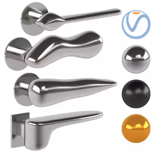Handle Collection 01 Low-poly 3D model