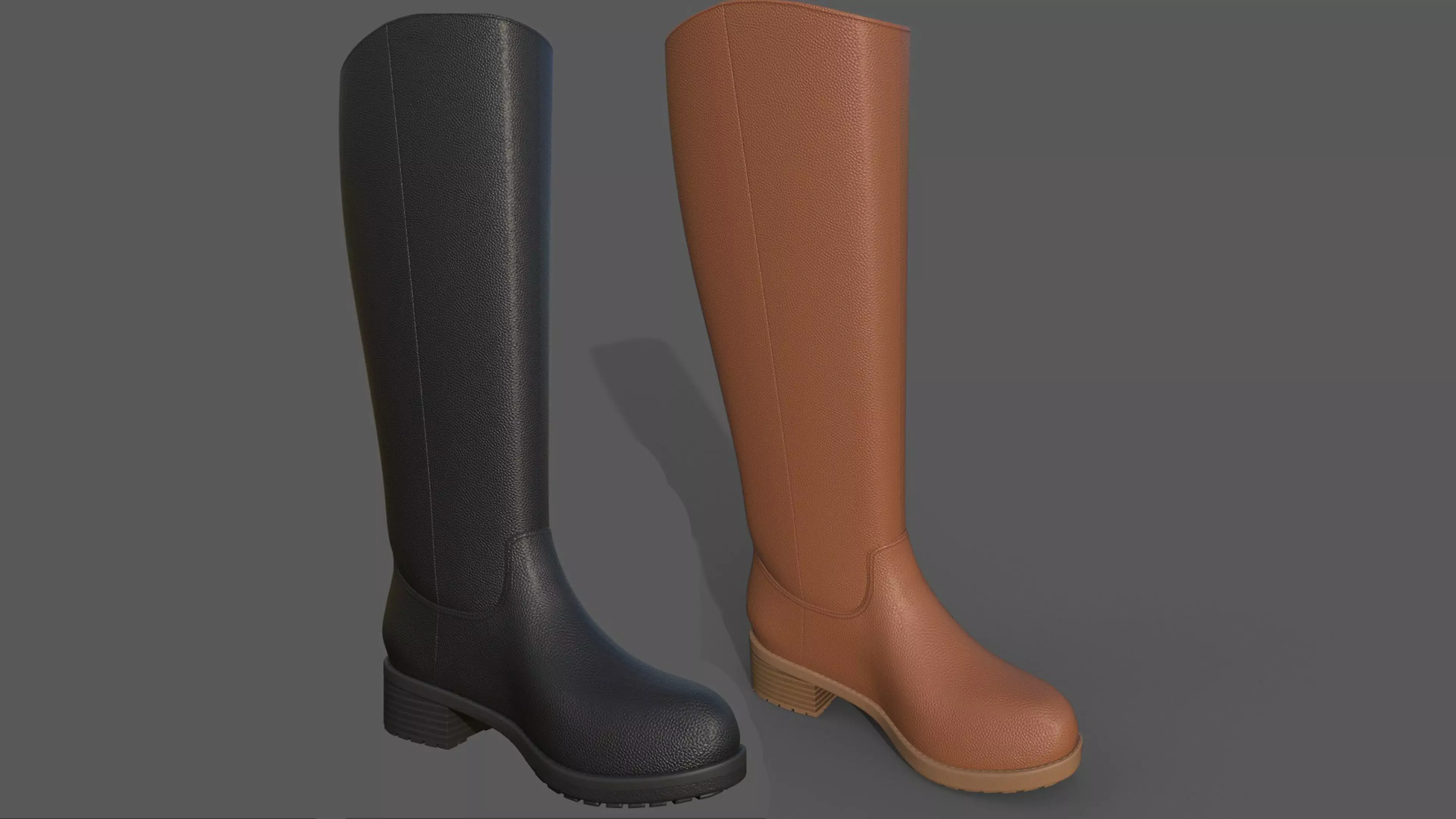 Boots 2 types Free low-poly 3D model