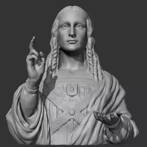 Salvator Mundi 3D print model 3D print model