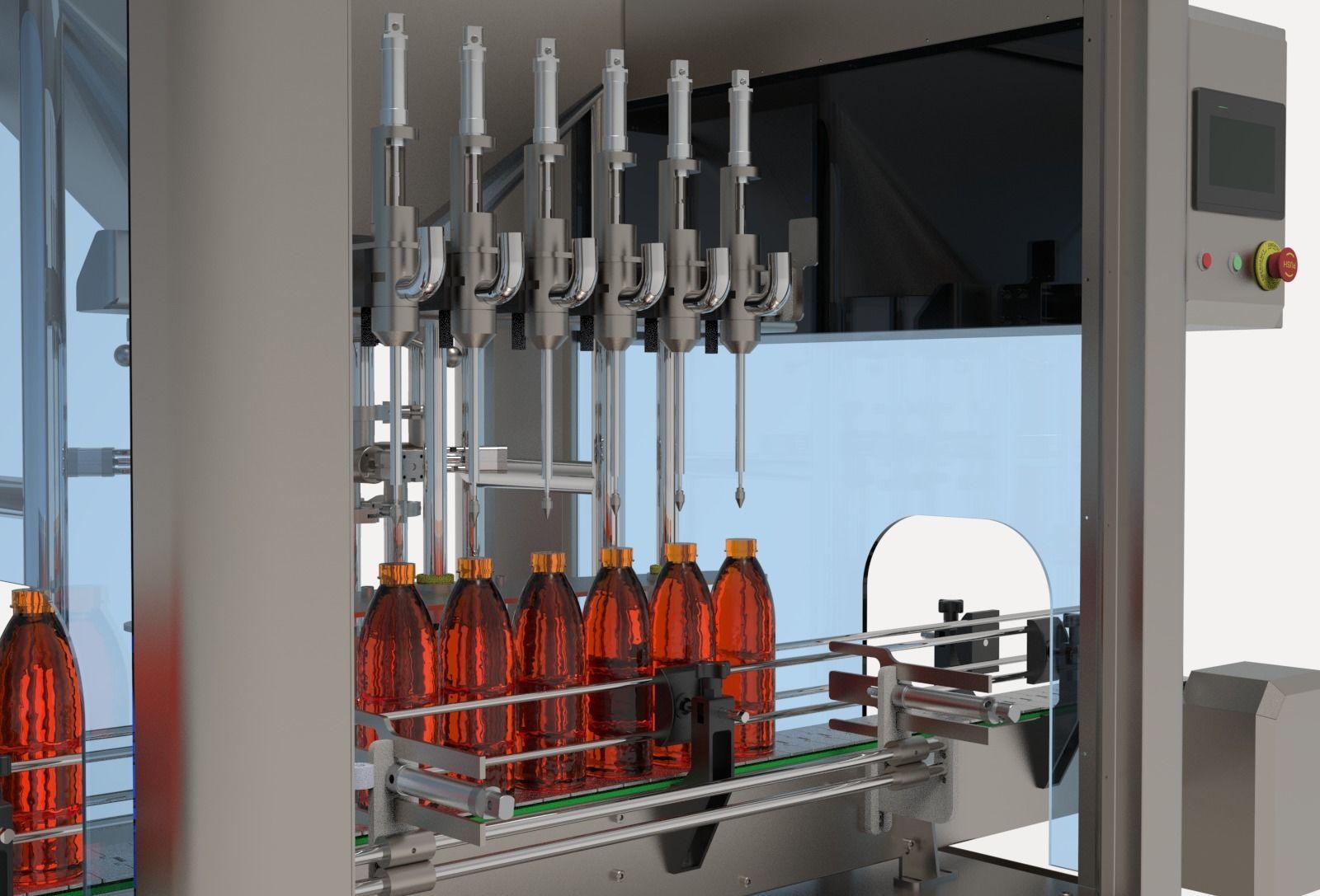 Filling Machine For bottels 3D print model_6