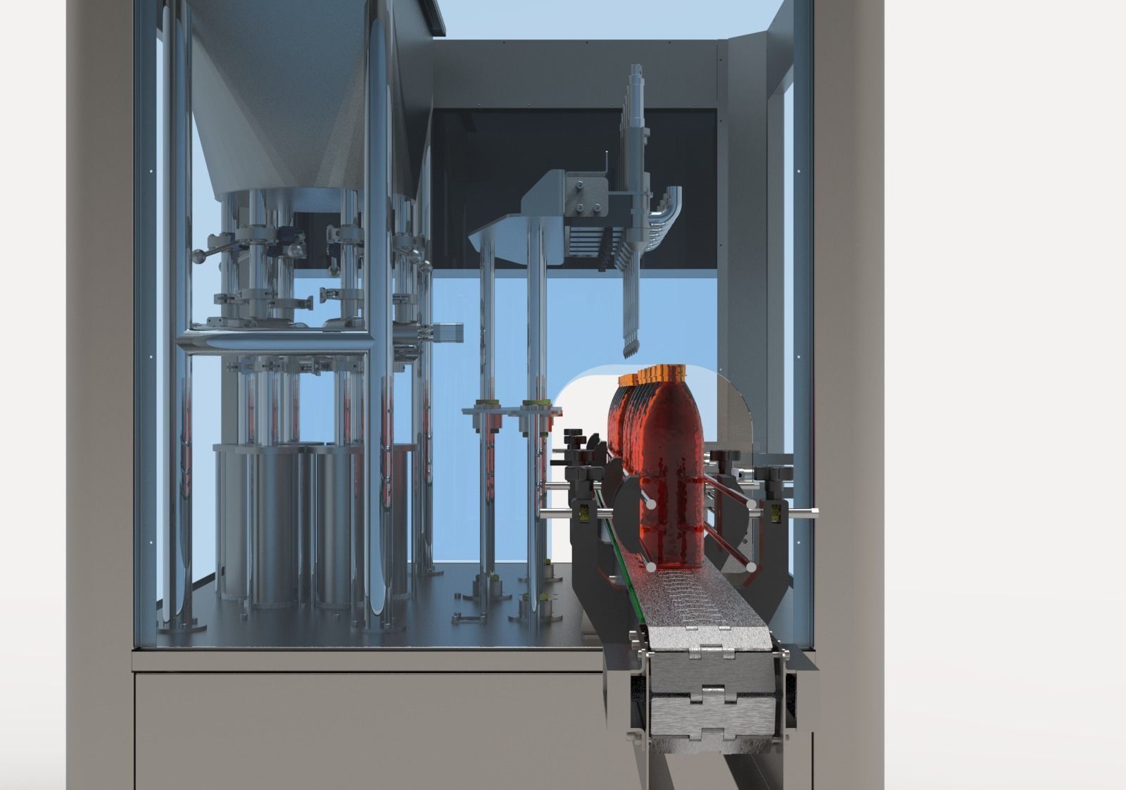Filling Machine For bottels 3D print model_4