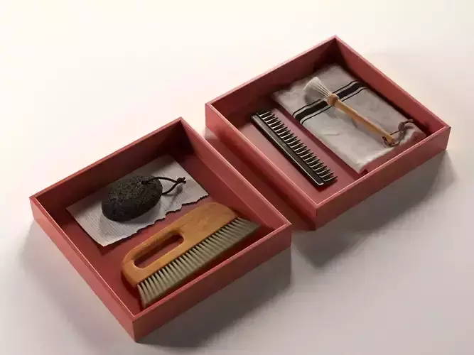 Trays with Brush Accessories
