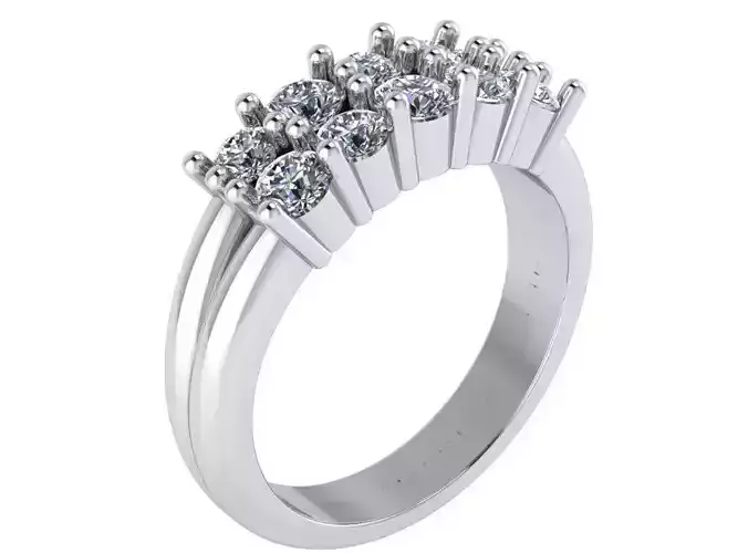 2-Row Diamond ring 1902 3D print model