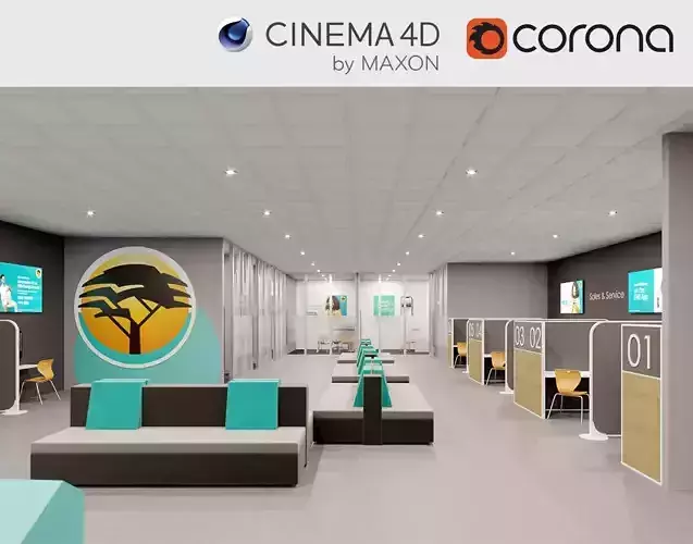 Corona - C4D scene files - FNB Bank