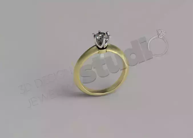 Luxury diamond solitaire ring