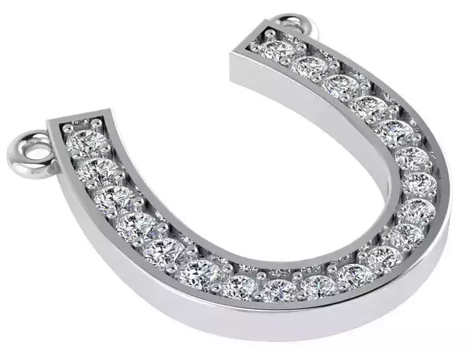 Horseshoe pendant 1905 3D print model