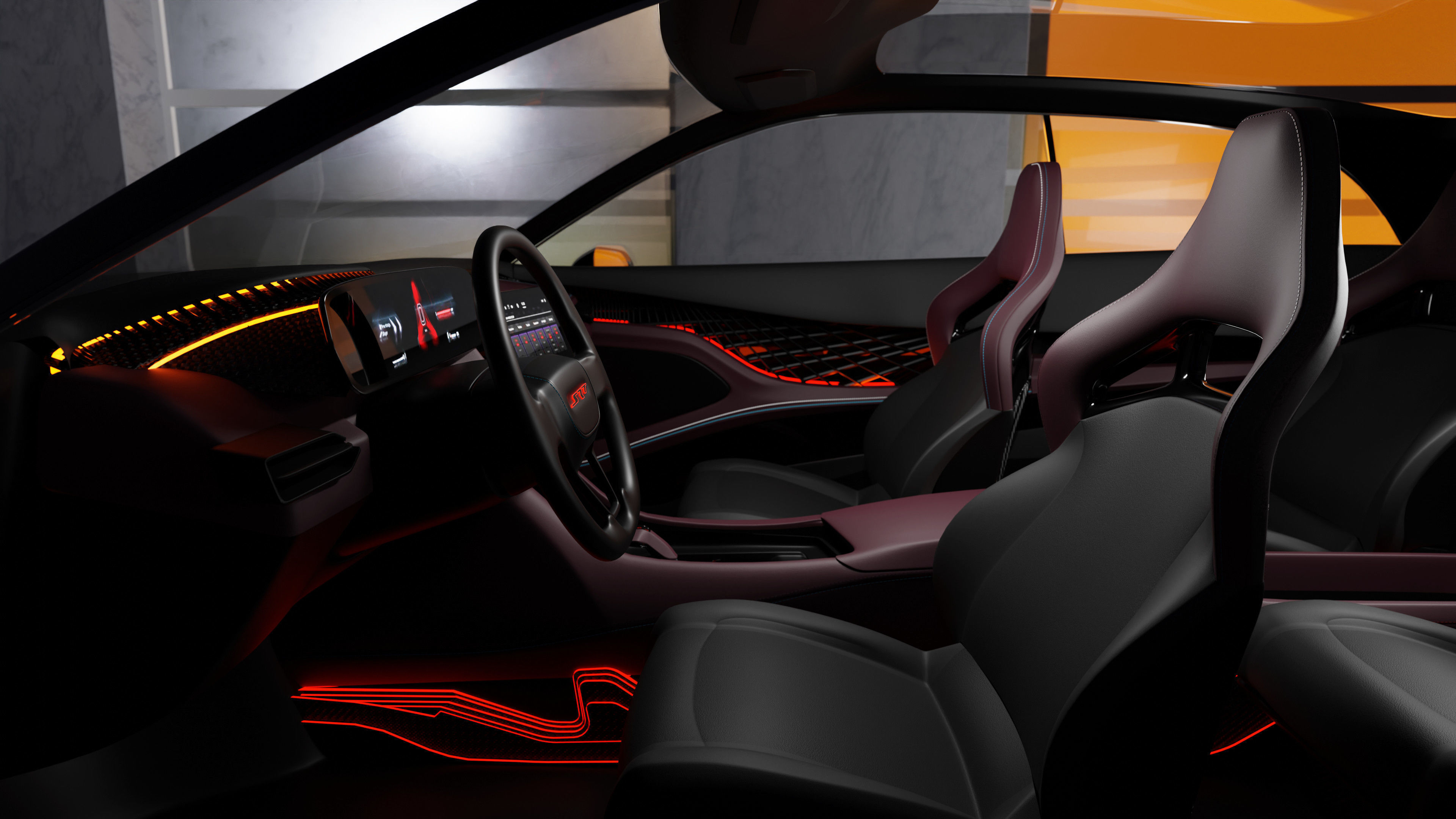Dodge Charger Daytona SRT Banshee 2024 - with car interior 3D model_6