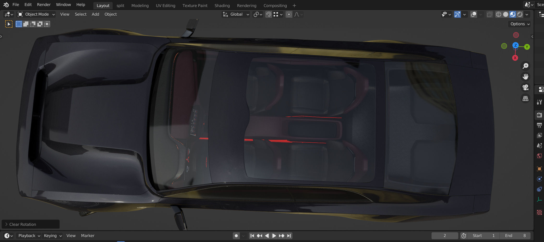 Dodge Charger Daytona SRT Banshee 2024 - with car interior 3D model_7