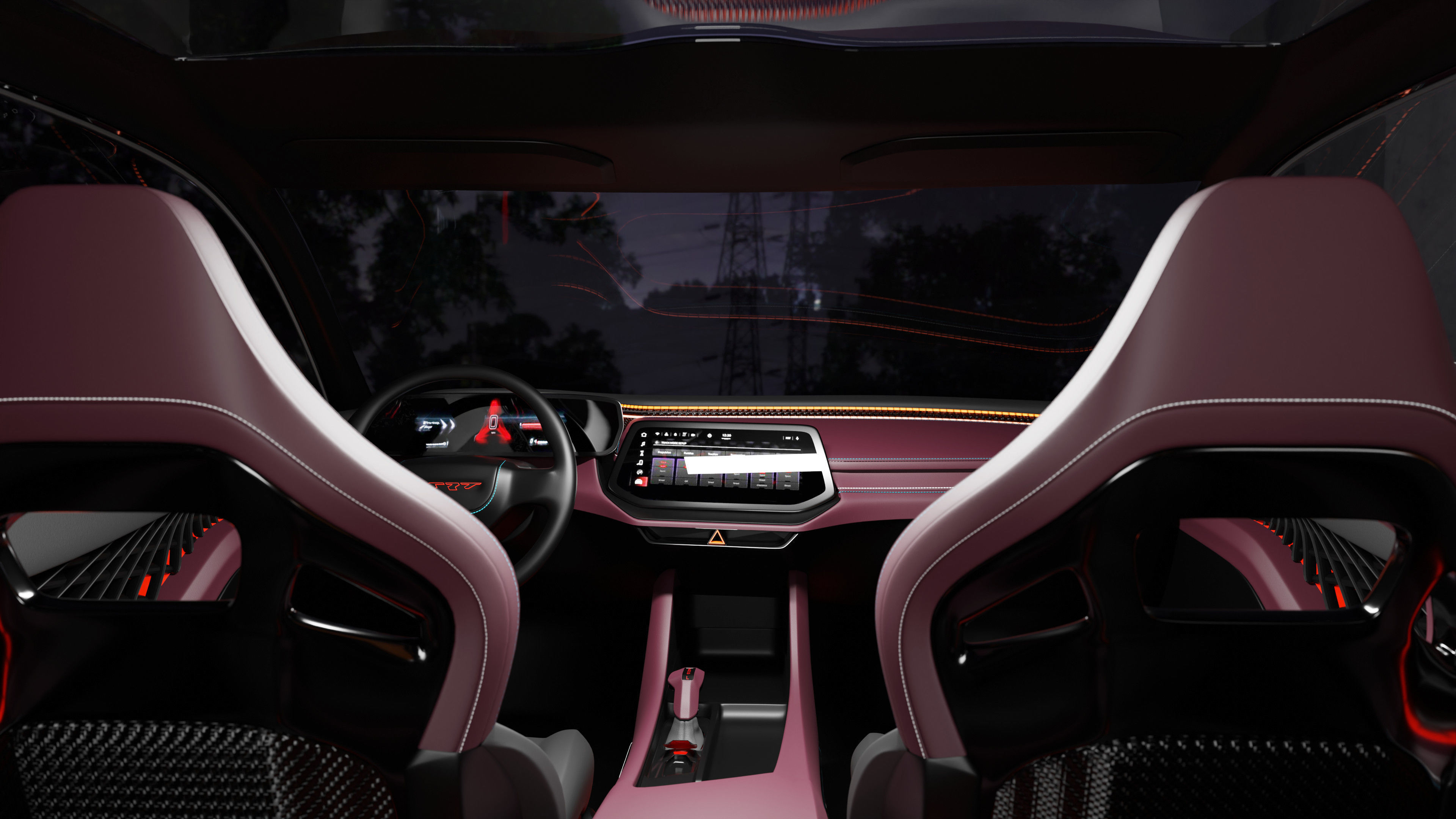 Dodge Charger Daytona SRT Banshee 2024 - with car interior 3D model_2