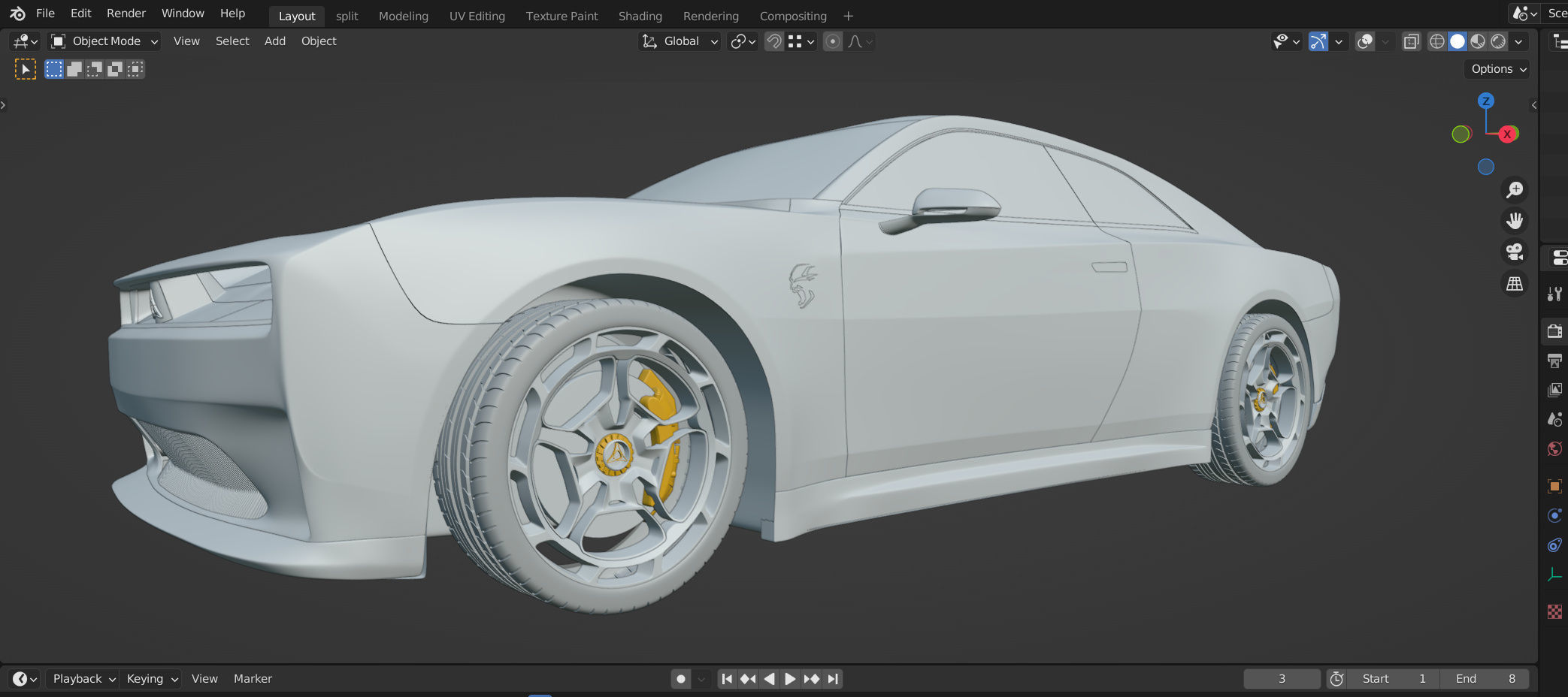 Dodge Charger Daytona SRT Banshee 2024 - with car interior 3D model_14